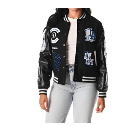 Dallas Cowboy Blue Crew Black Varsity Jacket