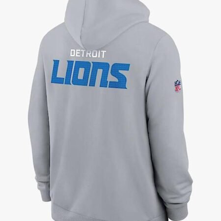 Detroit Lions Initial Home Sideline Hoodie back style