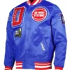 Detroit Pistons Finals 3x Champions Mash Up Capsule Royal Satin Jacket