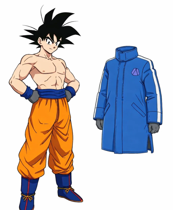 Dragon Ball Super Broly Goku Blue Sab Coat close