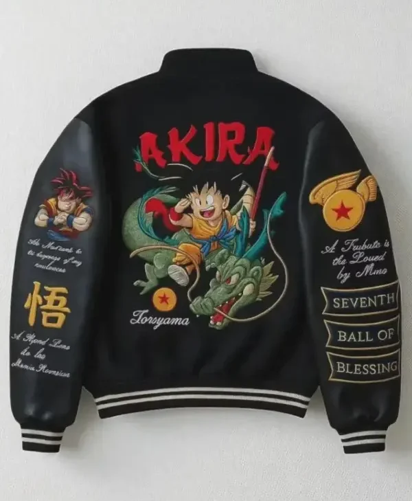 Dragon Ball x Akira Varsity Jacket back