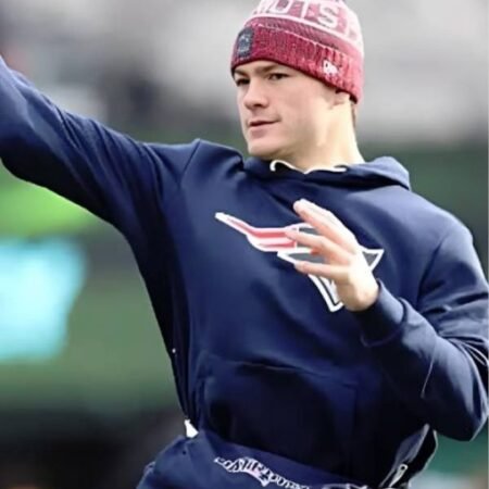 Drake Maye New England Patriots Sideline Hoodie