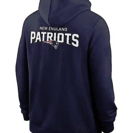 Drake Maye New England Patriots Sideline Hoodie back