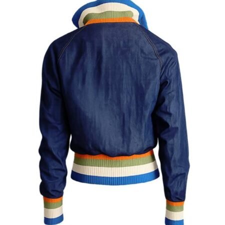 Electric Bloom 2026 Ruby Marino Denim Zip Jacket back