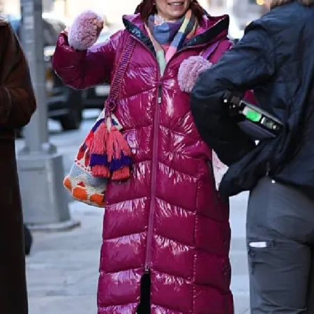 Elsbeth Carrie Preston Purple Long Coat