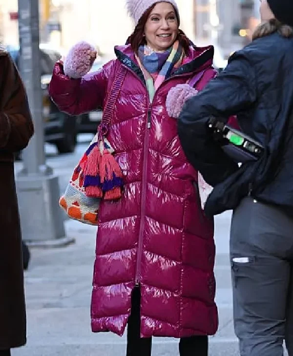 Elsbeth Carrie Preston Purple Long Coat