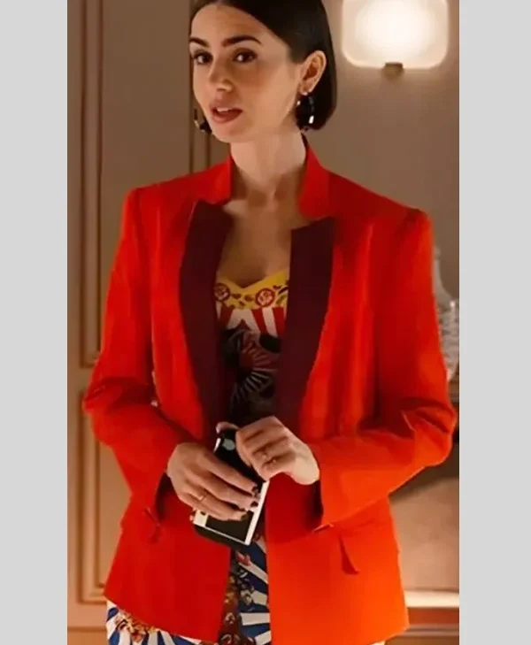 Emily in Paris S05 Lily Collins Red Blazer Shop Now