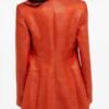 Emily in Paris S5 Sylvie Grateau Orange Textured Blazer back