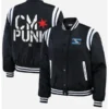 Erin Andrews CM Punk 2026 Black Bomber Jacket