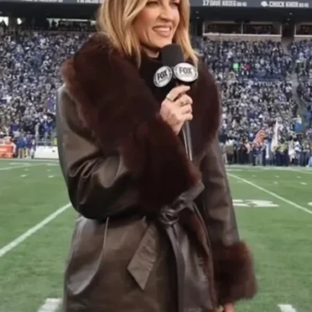 Erin Andrews NFC Championship 2025 Coat front