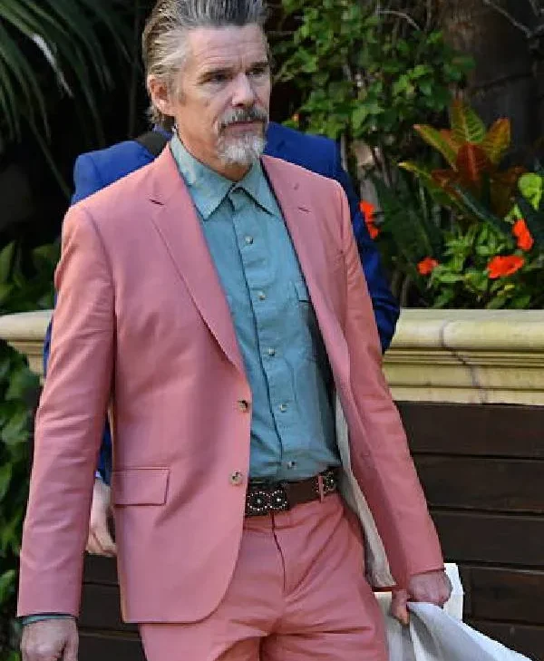 Ethan Hawke LA Pink Suit