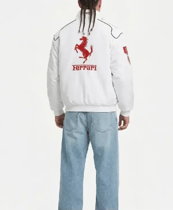 Ferrari F1 Vintage Racing White Jacket back