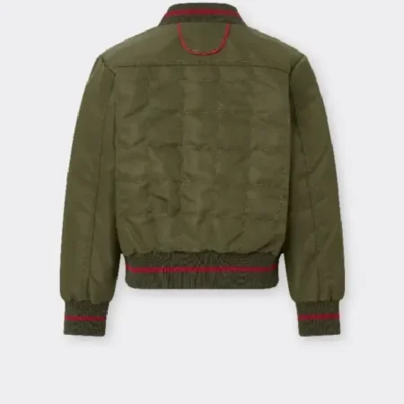 Ferrari Olive Green Technical Bomber Jacket front
