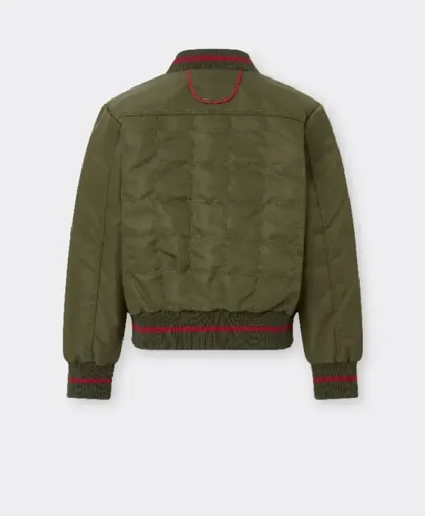 Ferrari Olive Green Technical Bomber Jacket front