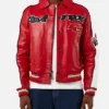 Get All Star Red Leather Jacket