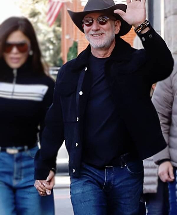 Get Aspen 2025 Jeff Bezos Black Trucker Jacket