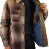 Get Bulls 2026 Meir Steinberg Brown Plaid Shirt Jacket