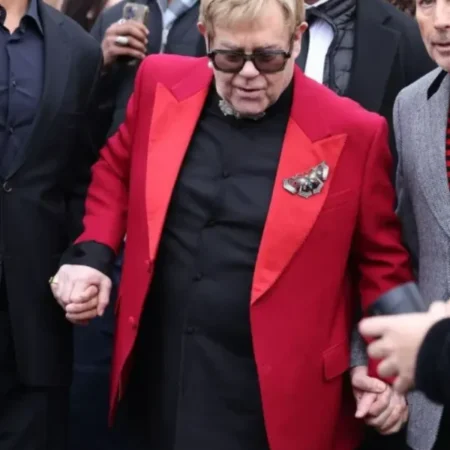 Get Elton John Paris Fashion Week Red Blazer