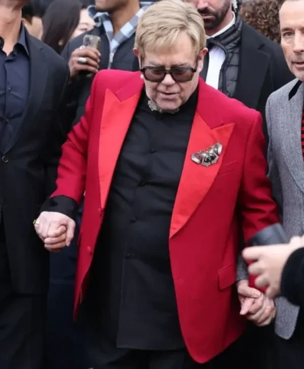 Get Elton John Paris Fashion Week Red Blazer