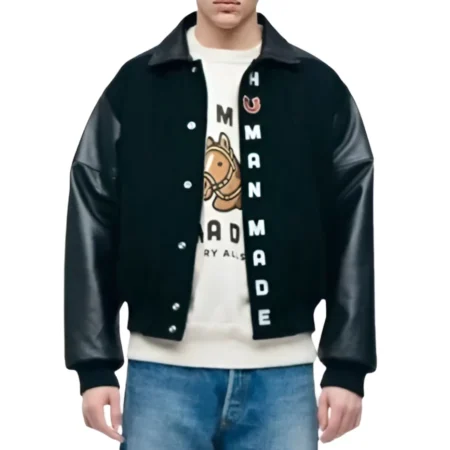 Get Human Made Black Varsity Jacket