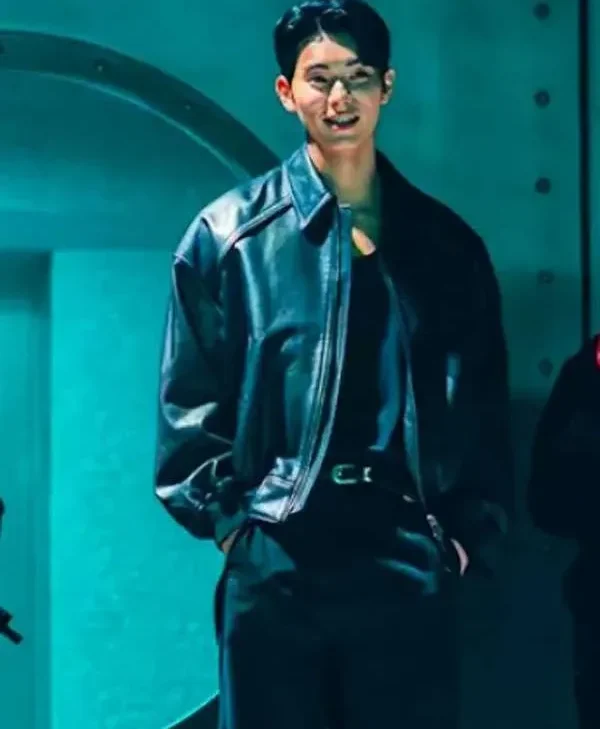 Get Lee Chae-Min Cashero Black Leather Jacket