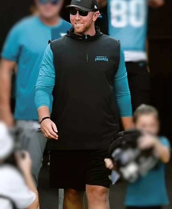 Get Liam Coen 2025 Jacksonville Jaguars Training Camp Quarter-Zip Vest