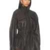 Get Mendoza Oversized Leather Jacket