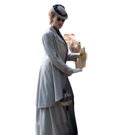 Get Young Sherlock Natascha McElhone Grey Coat