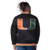 Get black miami hurricanes starter jacket