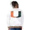 Get white miami hurricanes starter jacket