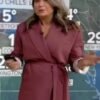 Good Morning America 2026 Ginger Zee Pink Wrap Blazer for sale