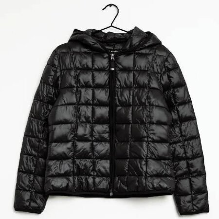 Good Morning America Ginger Zee Black Quilted Jacket front