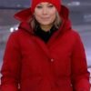 Good Morning America Ginger Zee Red Hooded Jacket