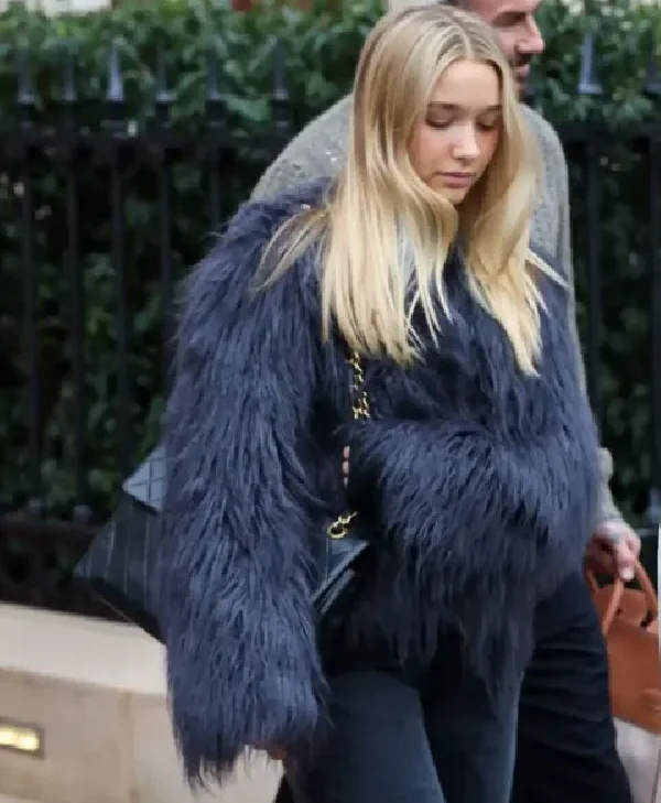 Harper Beckham Paris Fashion Week Jacket