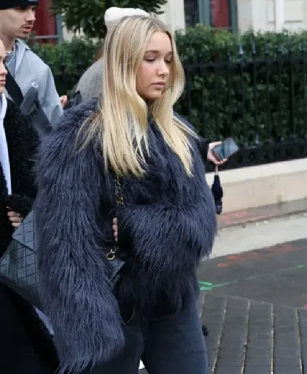 Harper Beckham Paris Fashion Week Jacket back