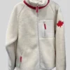 Heated Rivalry Team Canada Sherpa Fleece White Jacket