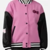 Hello Kitty Pink & Black Varsity Bomber Jacket