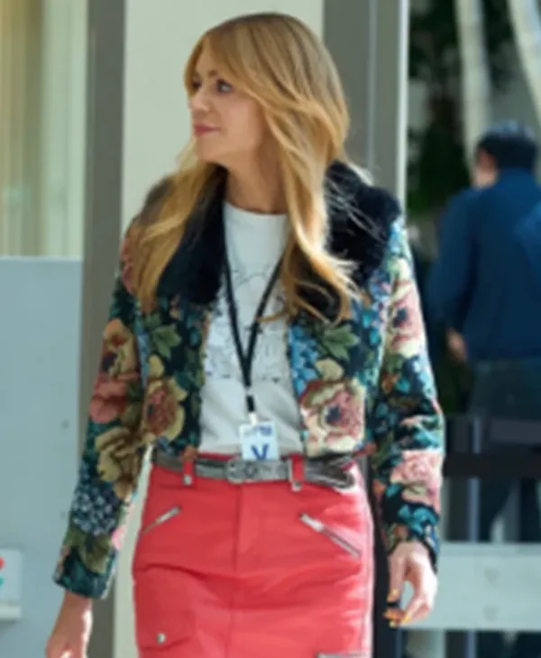 High Potential S02 Kaitlin Olson Floral Print Cropped Jacket