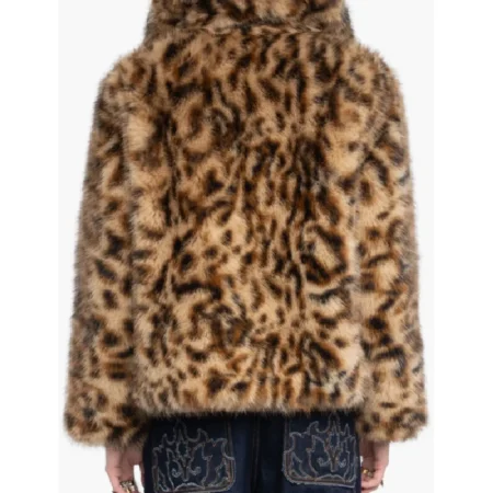 Jennifer Lawrence Faux Fur Jacket back