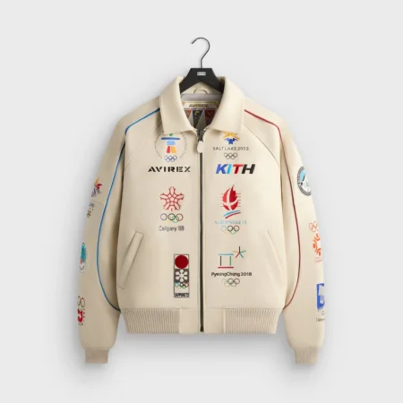 Kith & AVIREX for Olympics Heritage Leather Bomber Jacket