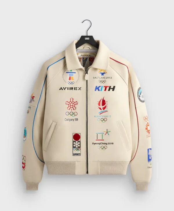 Kith & AVIREX for Olympics Heritage Leather Bomber Jacket