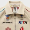 Kith & AVIREX for Olympics Heritage Leather Bomber Jacket close