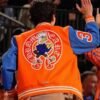 Knicks vs Pacers Gameday Timothee Chalamet Varsity Jacket For Sale