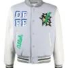 Lil Durk Off White Varsity Jacket