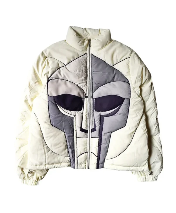 MF DOOM White Puffer Jacket US Mens