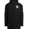 Martin O’Neill Black Hooded Coat front