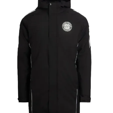 Martin O’Neill Black Hooded Coat front