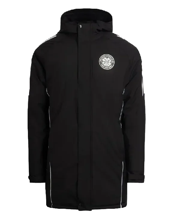 Martin O’Neill Black Hooded Coat front