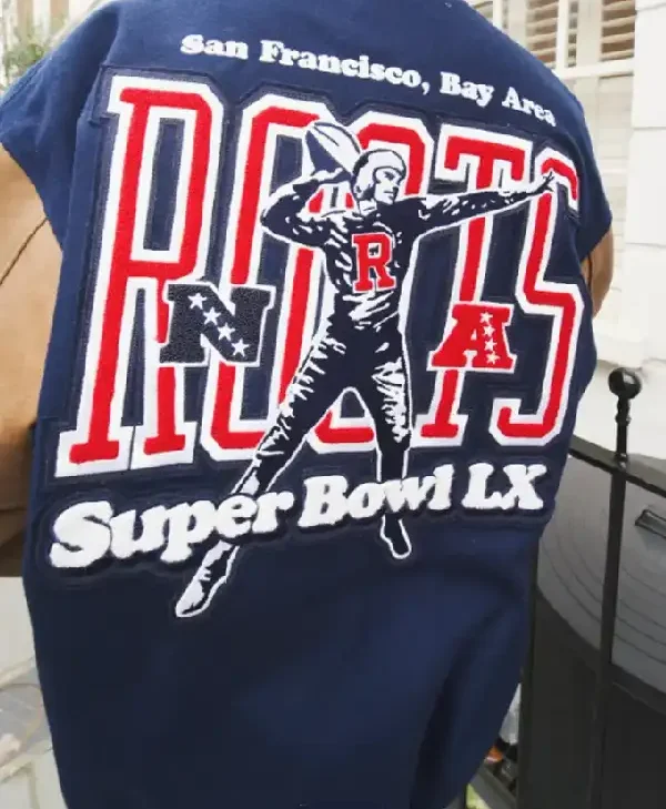 Mattredwards Super Bowl LX Bomber Jacket back
