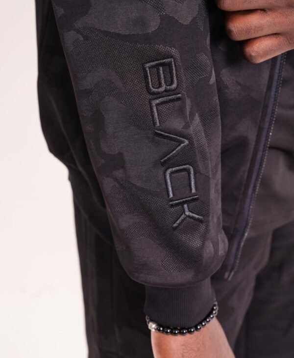 Men’s Black Camo Luxe Bomber Jacket 2026